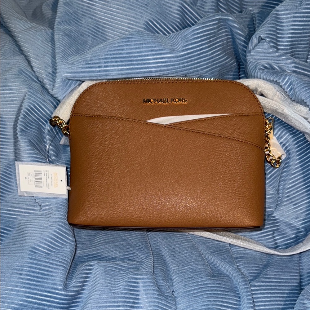NWT Michael Kors Travel Medium Brown Crossbody Bag